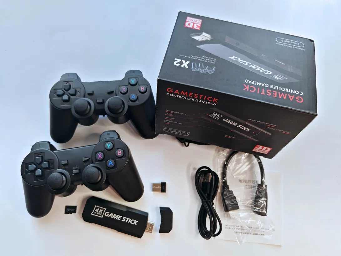 4K Game Stick X2 Retro játékkonzol - 128 GB, 41 000 beépített játékkal
