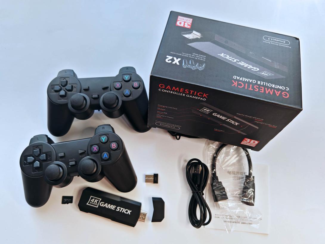 4K Game Stick X2 Retro játékkonzol - 128 GB, 41 000 beépített játékkal