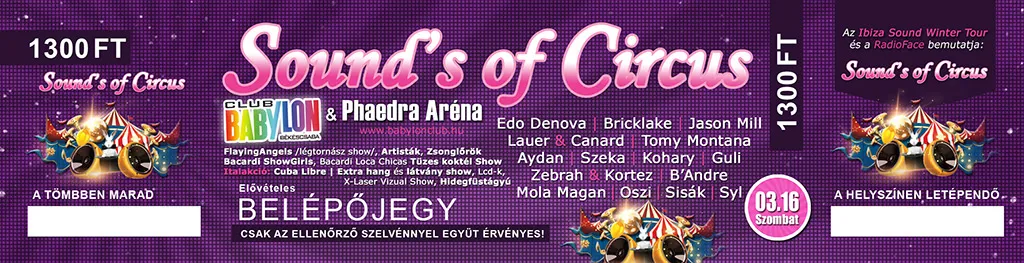 Sound's of Circus - belépőjegy
