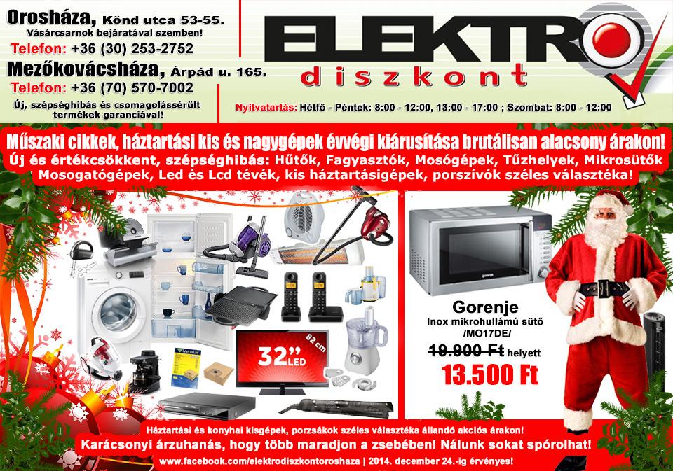 Elektro Diszkont - újsághirdetés