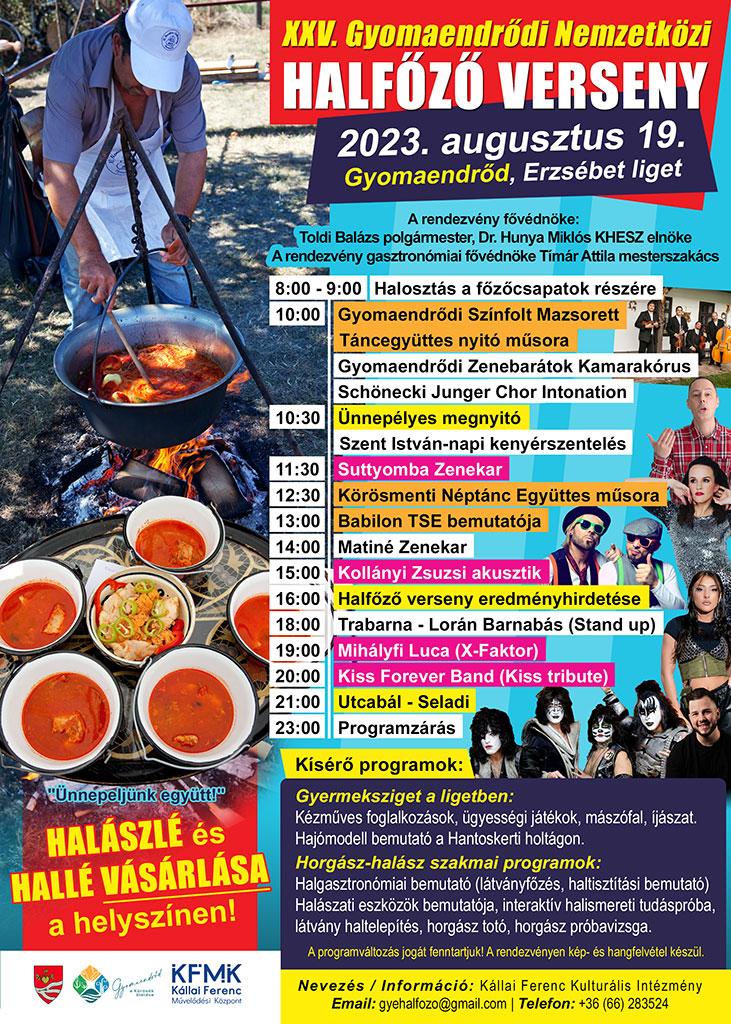 XXV. Gyomaendrődi Nemzetközi Halfőző verseny - rendezvény plakát