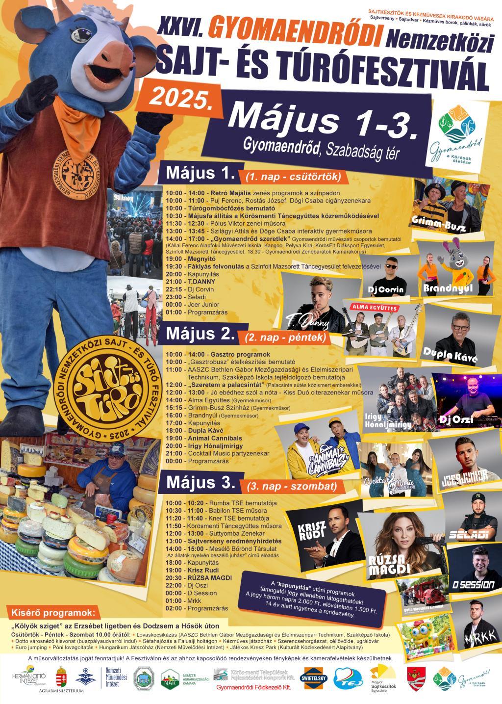 Sajt- és Túrófesztivál - rendezvény plakát