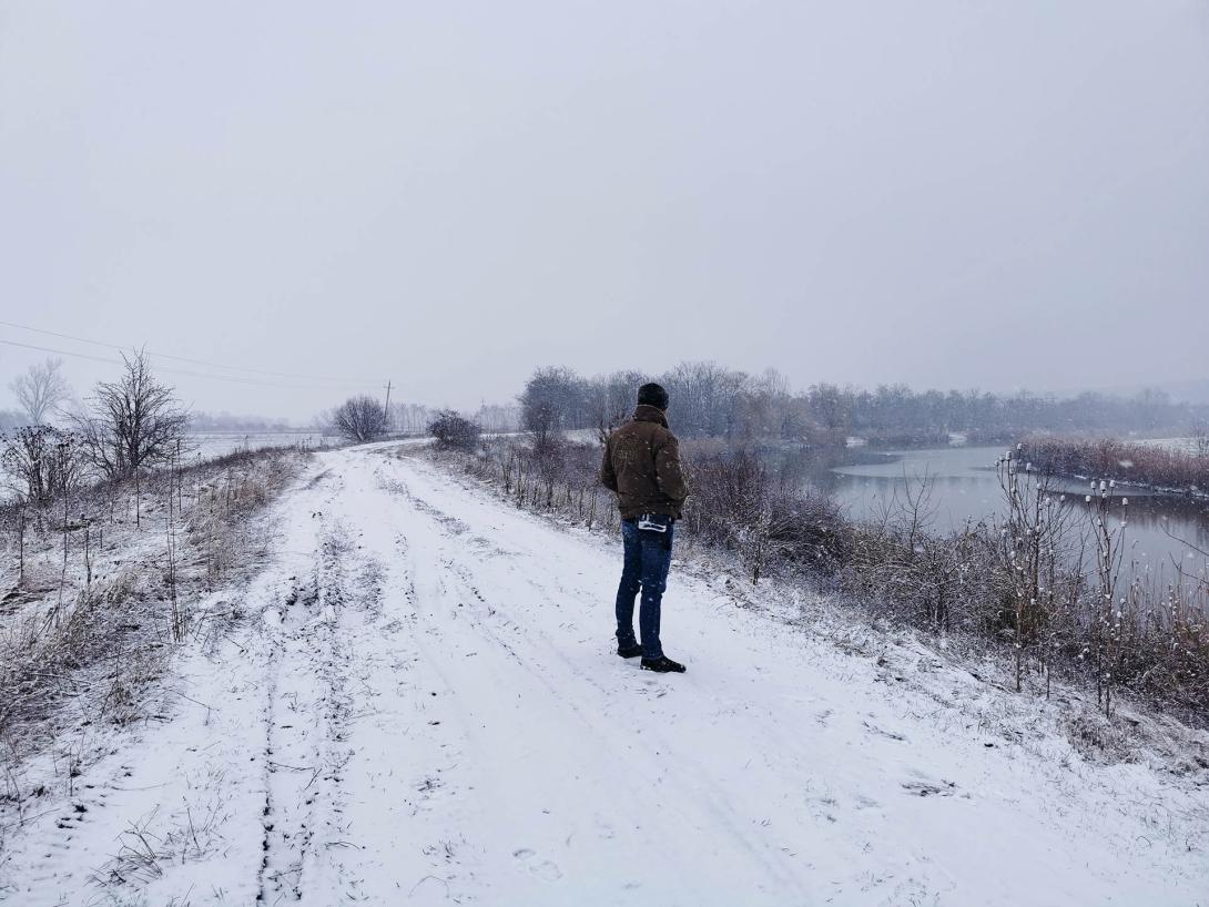 Téli séta a hóesésben, Németh-zugi holtág