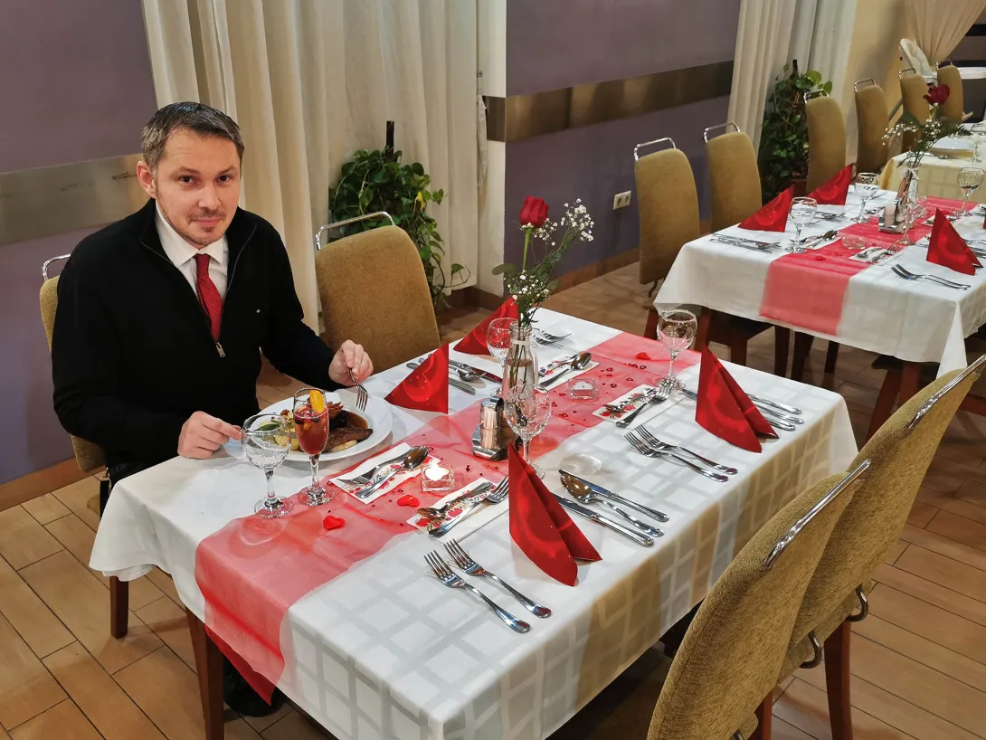 Romantikus hangulatban, Valentin napi vacsora a Körös Étteremben