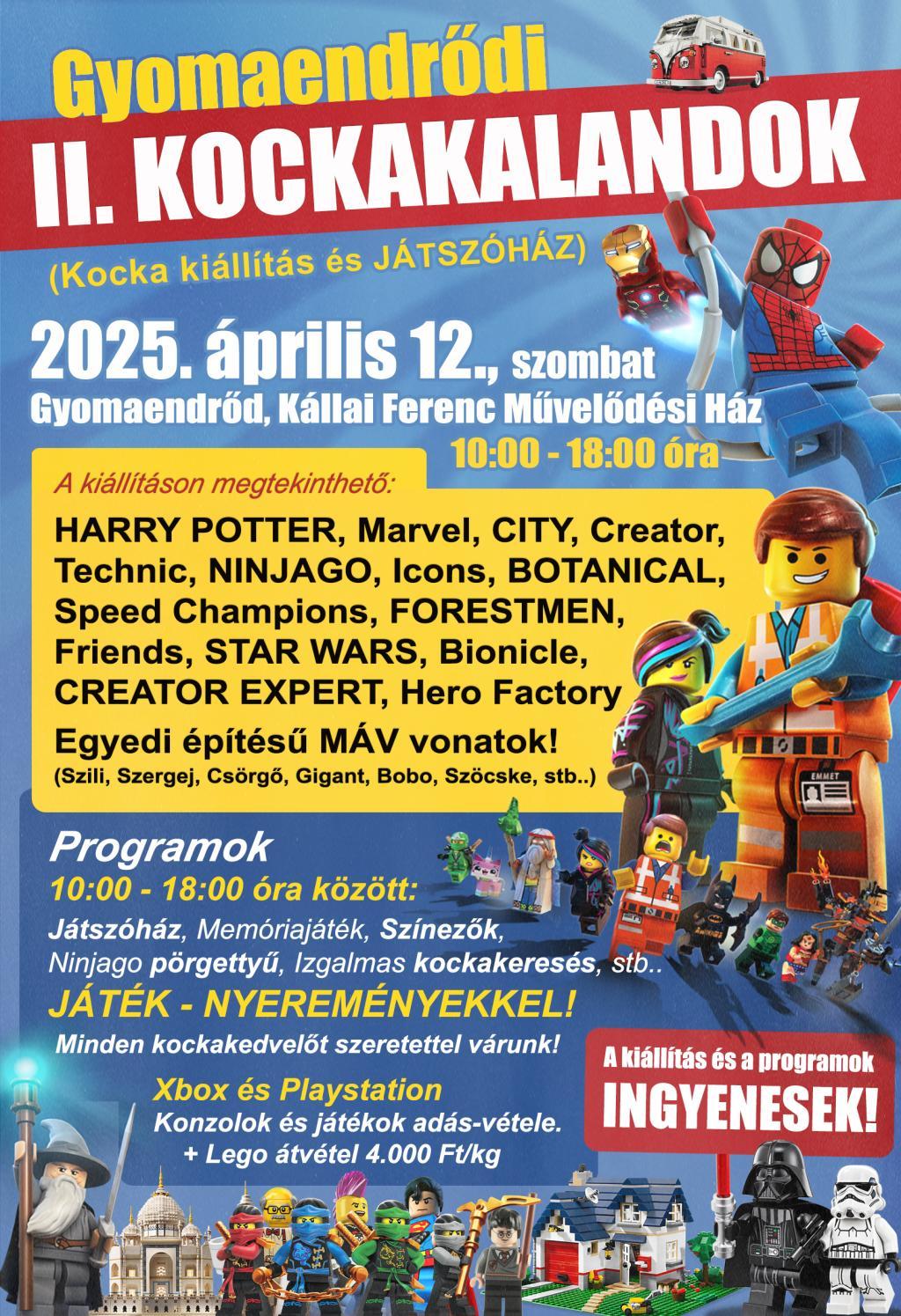 II. Gyomaendrődi Kockakalandok - rendezvény plakát