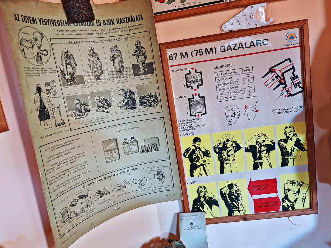 Sugárzásellenes tájékoztató táblák segítségével ismerhetjük meg az 1950–80-as évek polgári védelmi módszereit., Polgári Védelmi Bázis, Gyomaendrőd Sugárzásellenes tájékoztató táblák segítségével ismerhetjük meg az 1950–80-as évek polgári védelmi módszereit., Polgári Védelmi Bázis, Gyomaendrőd